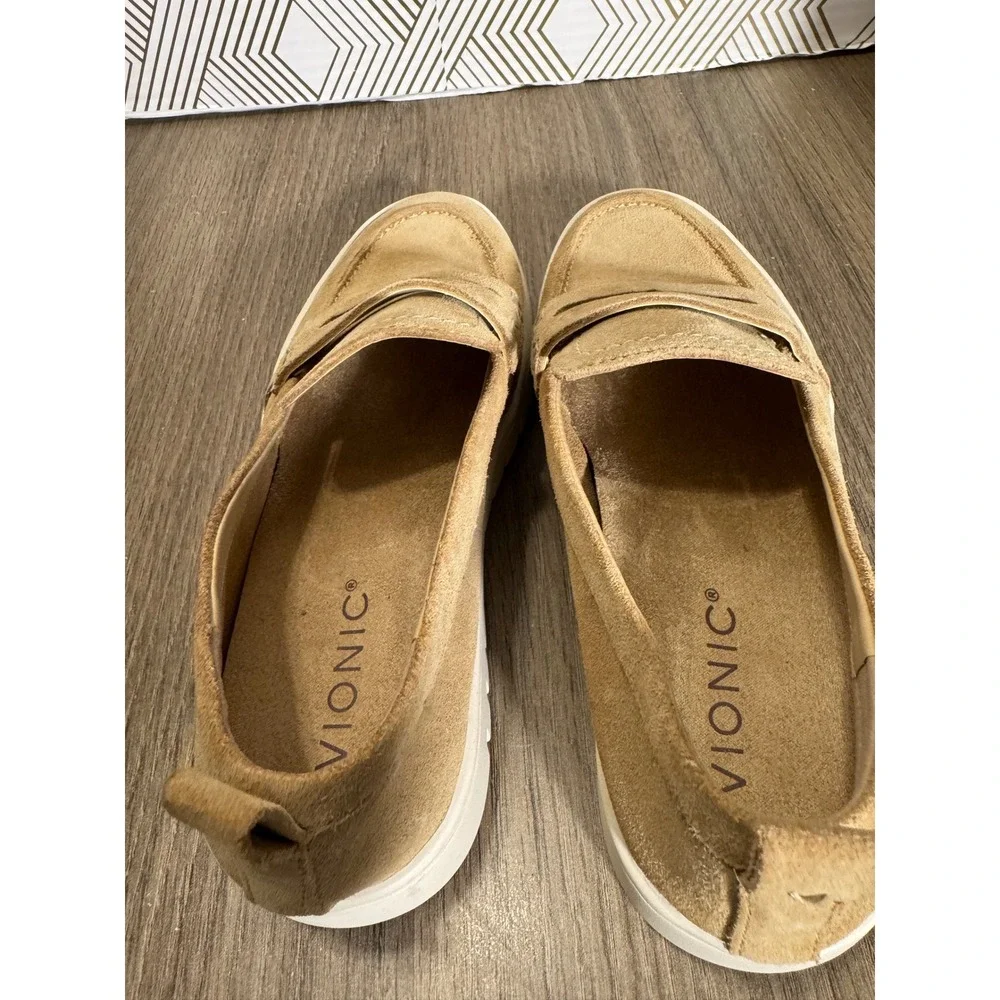 Vionic Tan Suede Loafers - Picture 8 of 12
